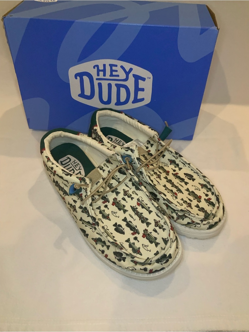 Hey Dude Wally Men’s Fish Patterned Shoes